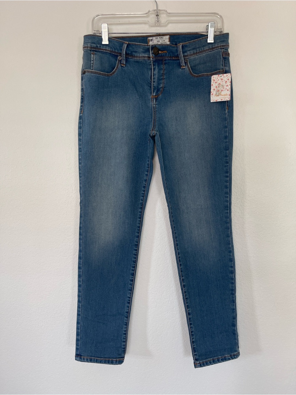 Free People Women's Medium Blue Skinny Jeans